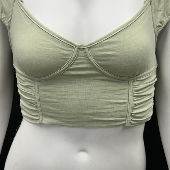 Princess Polly Karla Crop top, size 4,‎ sage green Corset Summer - Picture 2 of 6